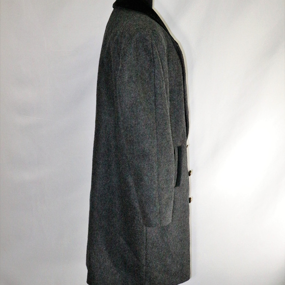 Vtg DAVID BENJAMIN Collection Heather Wool Coat Sz 14 US Women - Picture 3 of 8